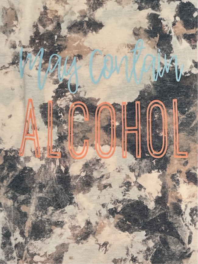 Reverse Dye Short Sleeve T-Shirt - May Contain Alcohol - Small