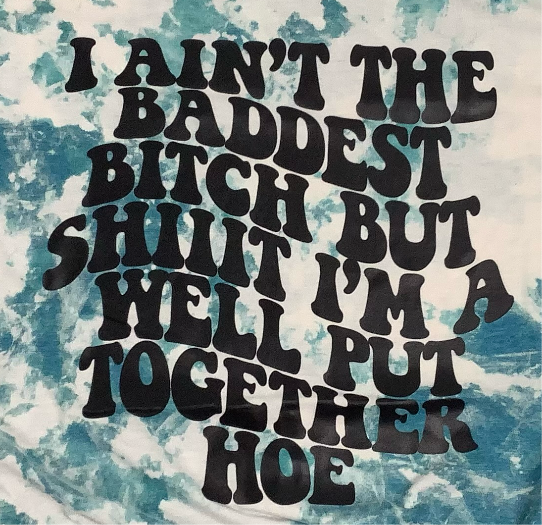 Reverse Dye Short Sleeve T-Shirt - Well Put Together Hoe - XL