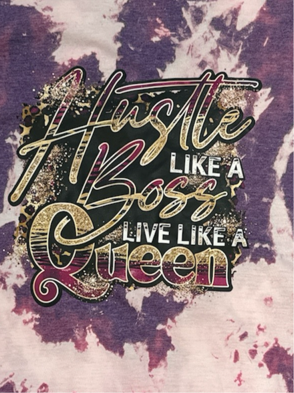 Reverse Dye Short Sleeve T-Shirt - Hustle Like a Boss