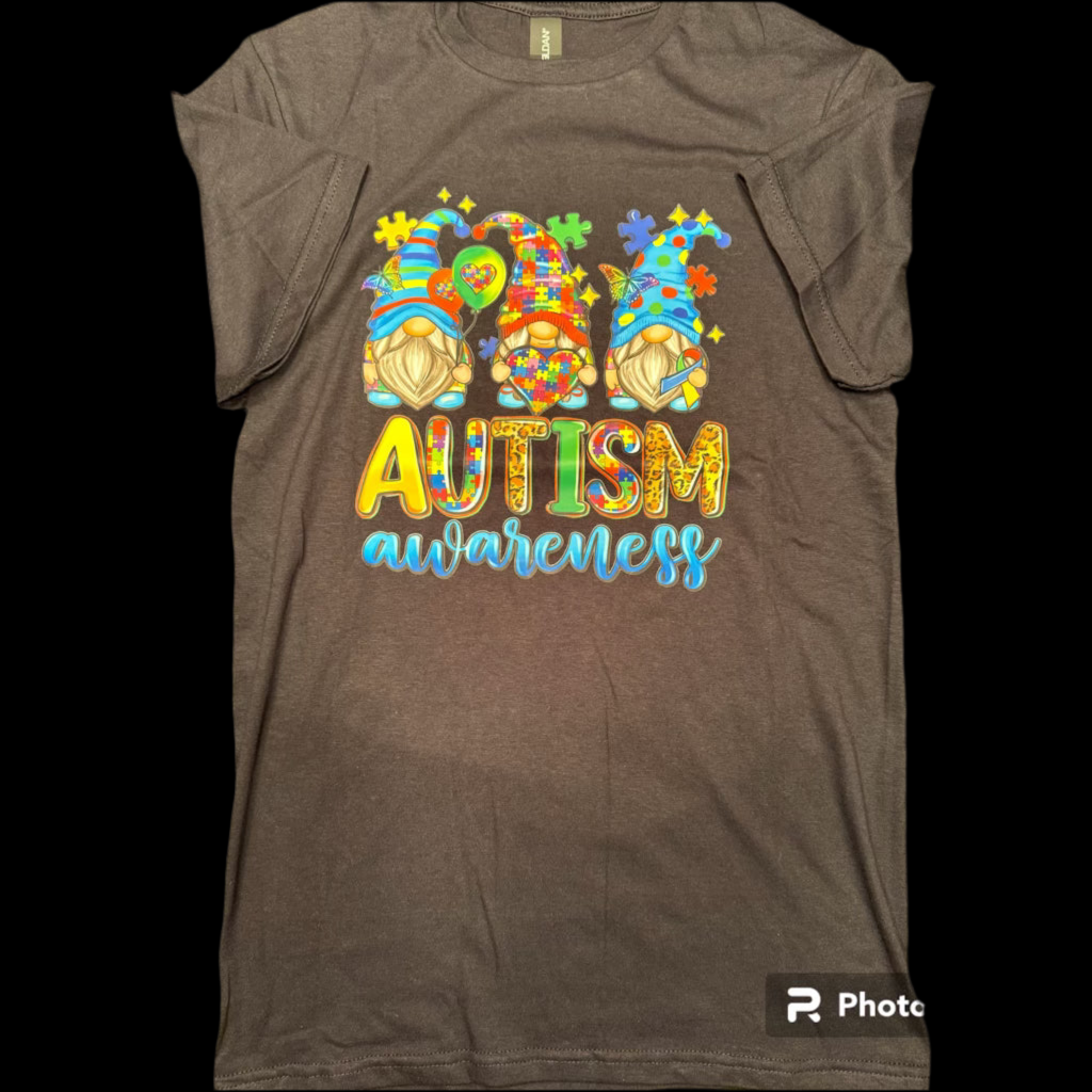 Short Sleeve Solid t-shirt T003 Autism Awareness- Small