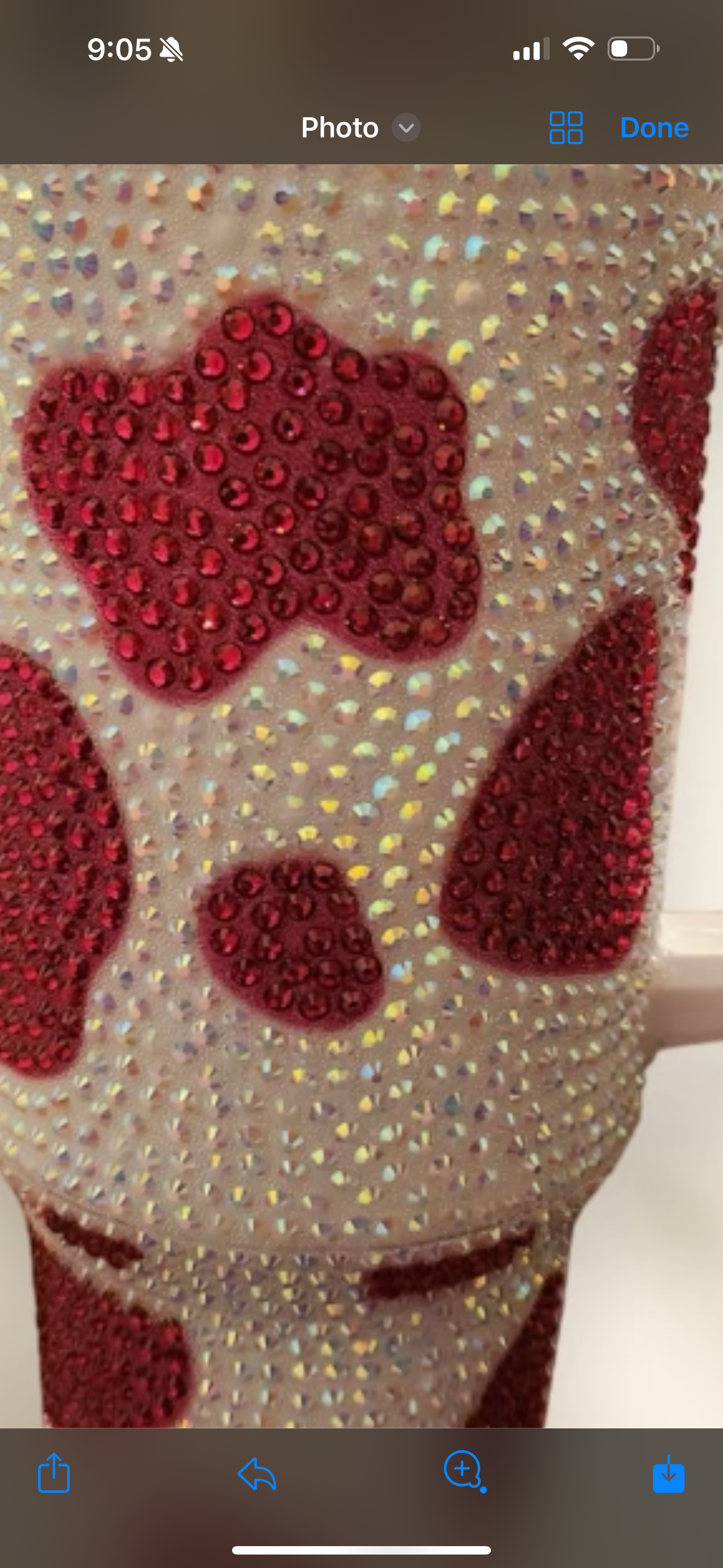 40oz Rhinestone Cow Tumbler