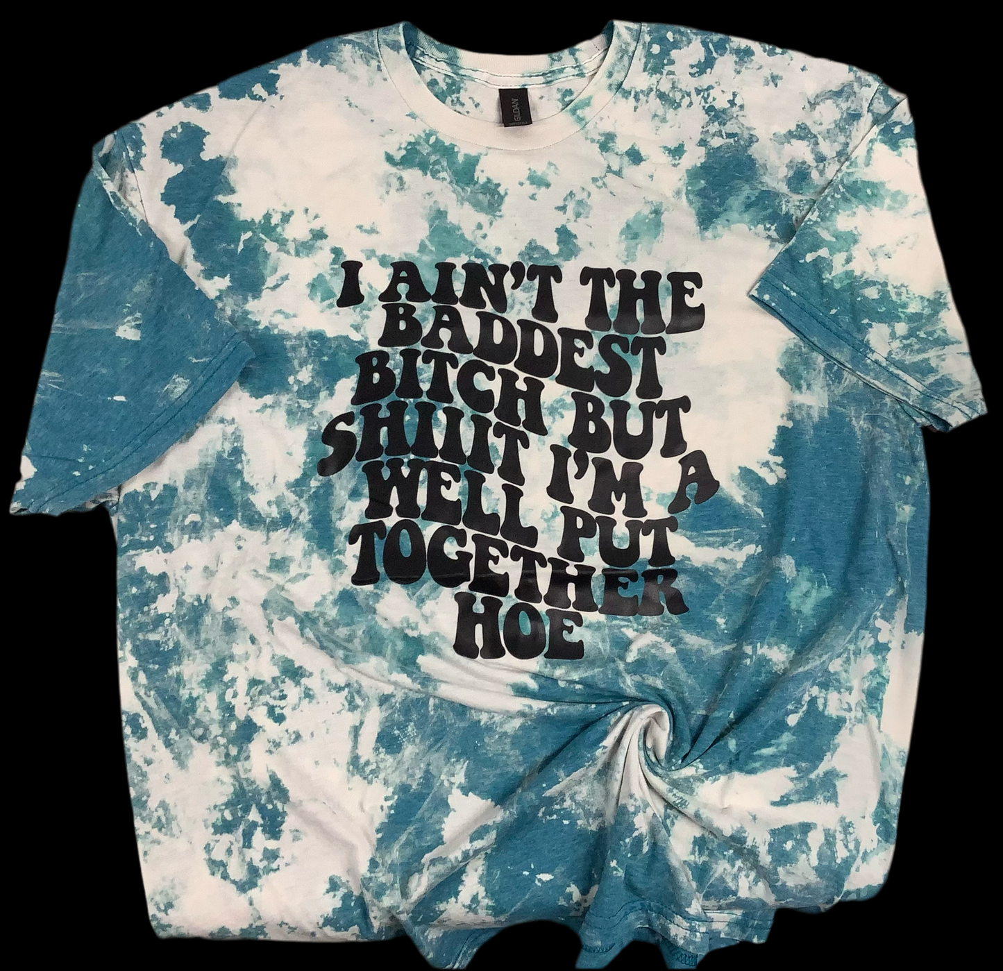 Reverse Dye Short Sleeve T-Shirt - Well Put Together Hoe - XL