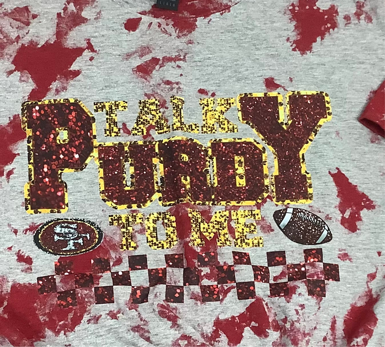 Reverse Dye Short Sleeve T-Shirt - Talk Purdy To Me - Large