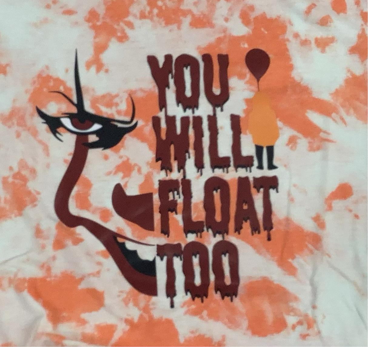 Reverse Dye Short Sleeve T-Shirt - You Will Float Too - Medium
