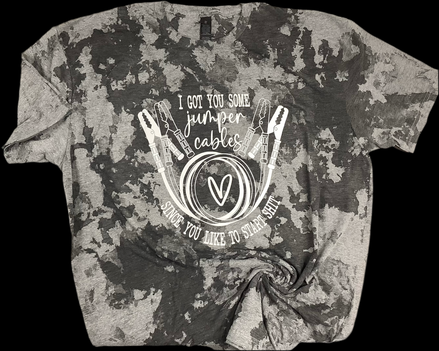 Reverse Dye Short Sleeve T-Shirt - You Like to Start Shit - XL