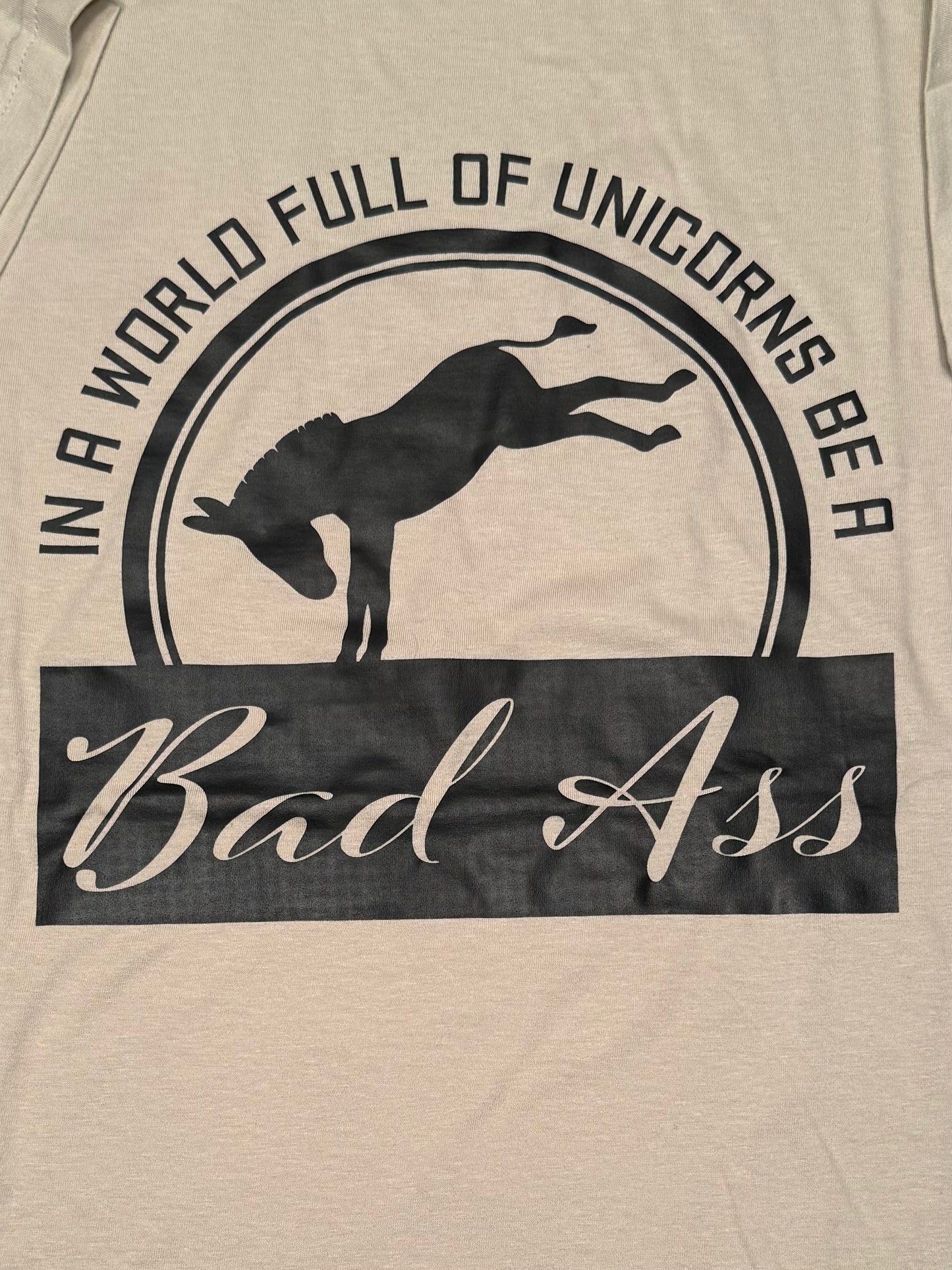 Short Sleeve Solid t-shirt T035 - Be A Bad Ass - XL