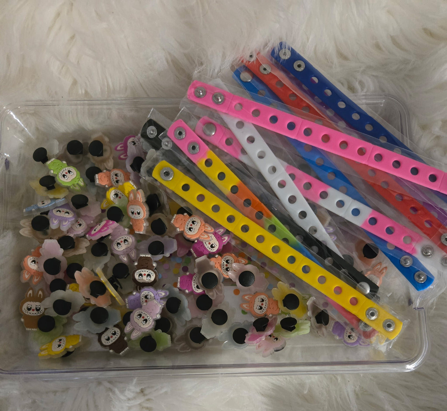 Labubu Inspired Shoe or Bracelet Glow in the dark Charms