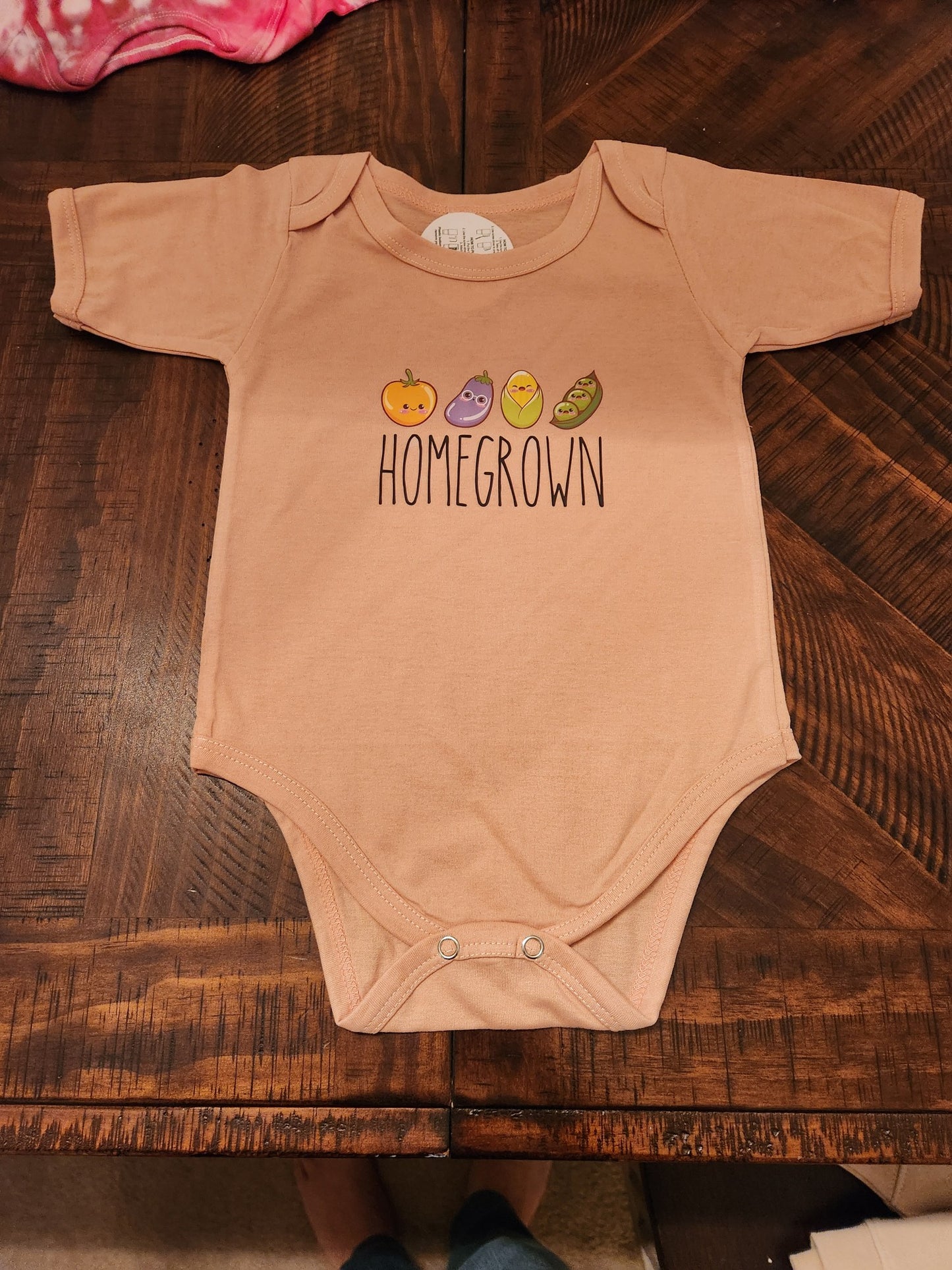 "Homegrown" Short Sleeve Baby Onesie