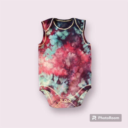 “Maui Garden” Ice Dye Sleeveless Onesie