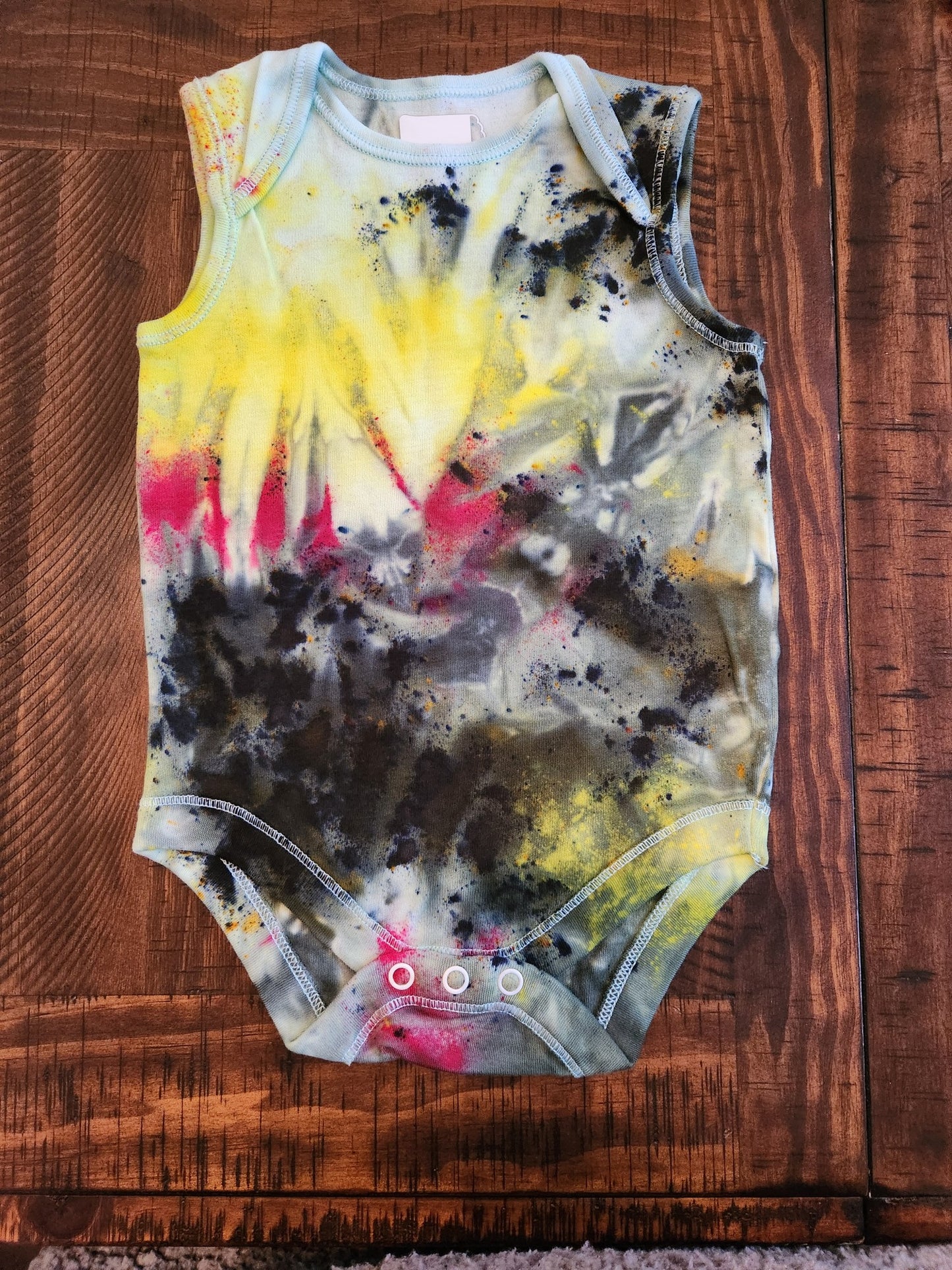 “Tropical Hurricane” Ice Dye Sleeveless Onesie