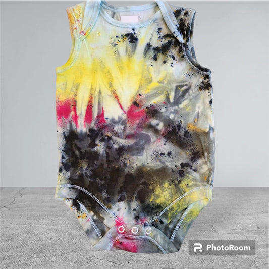 “Tropical Hurricane” Ice Dye Sleeveless Onesie