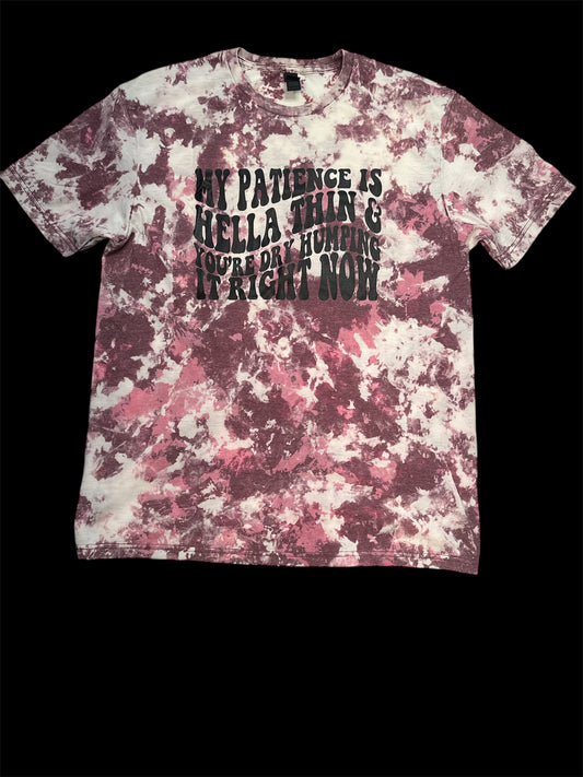 Reverse Dye Short Sleeve T-Shirt - Patience - Large