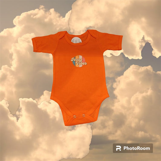 "Jesus Vibes" Short Sleeve Baby Onesie