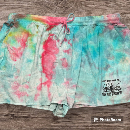 Ice Dye Women's Drawstring Shorts #DS2