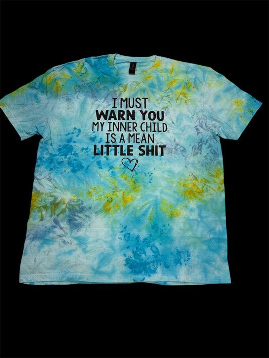 Ice Dye Short Sleeve T-Shirt - Little Shit - XL