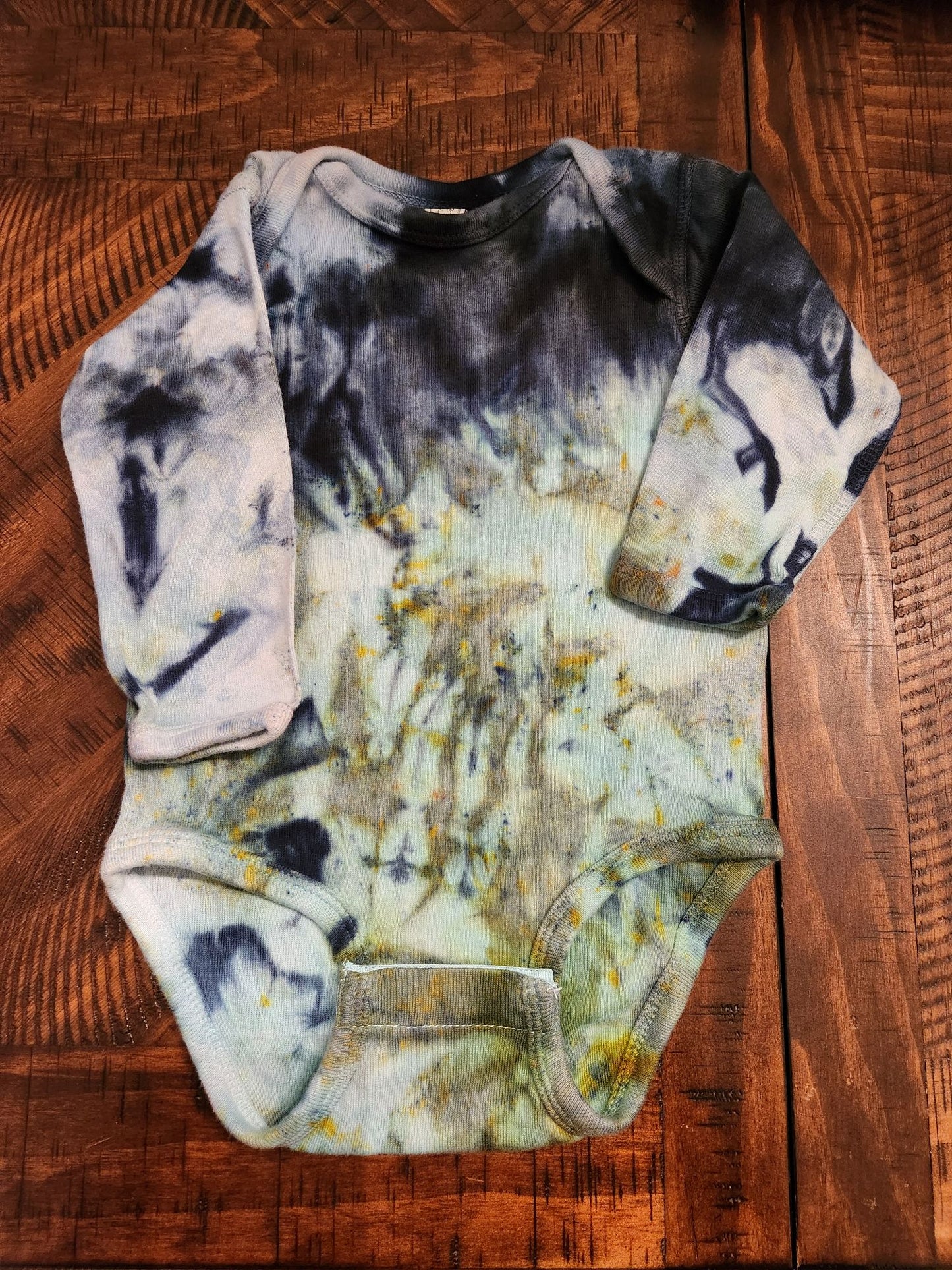 Unique Ice Dye Baby Onesies