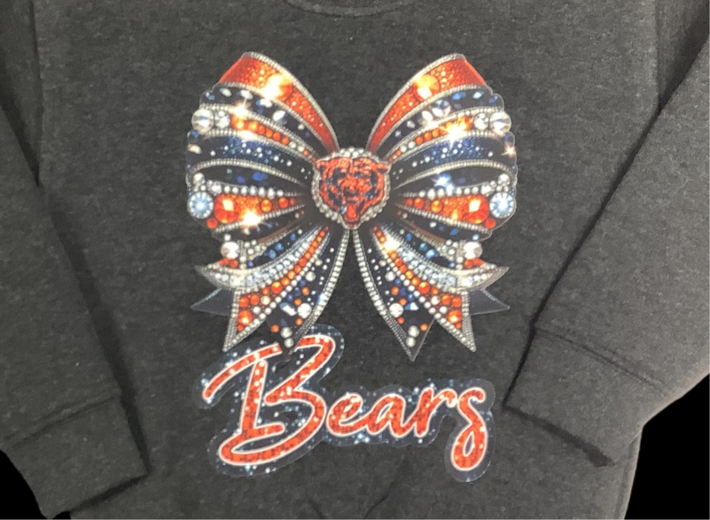 Youth Crewneck Sweatshirt - Bear Bow - 3T