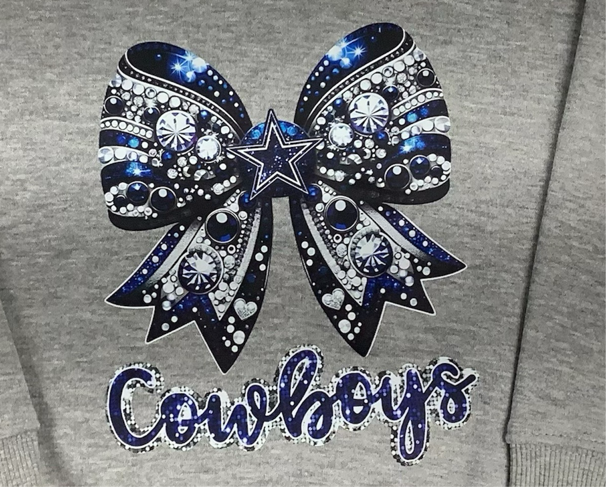 Youth Crewneck Sweatshirt - Cowboy Bow - 3T