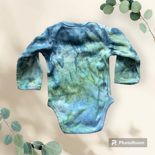 "Earth Dew" Ice Dye Baby Onesie