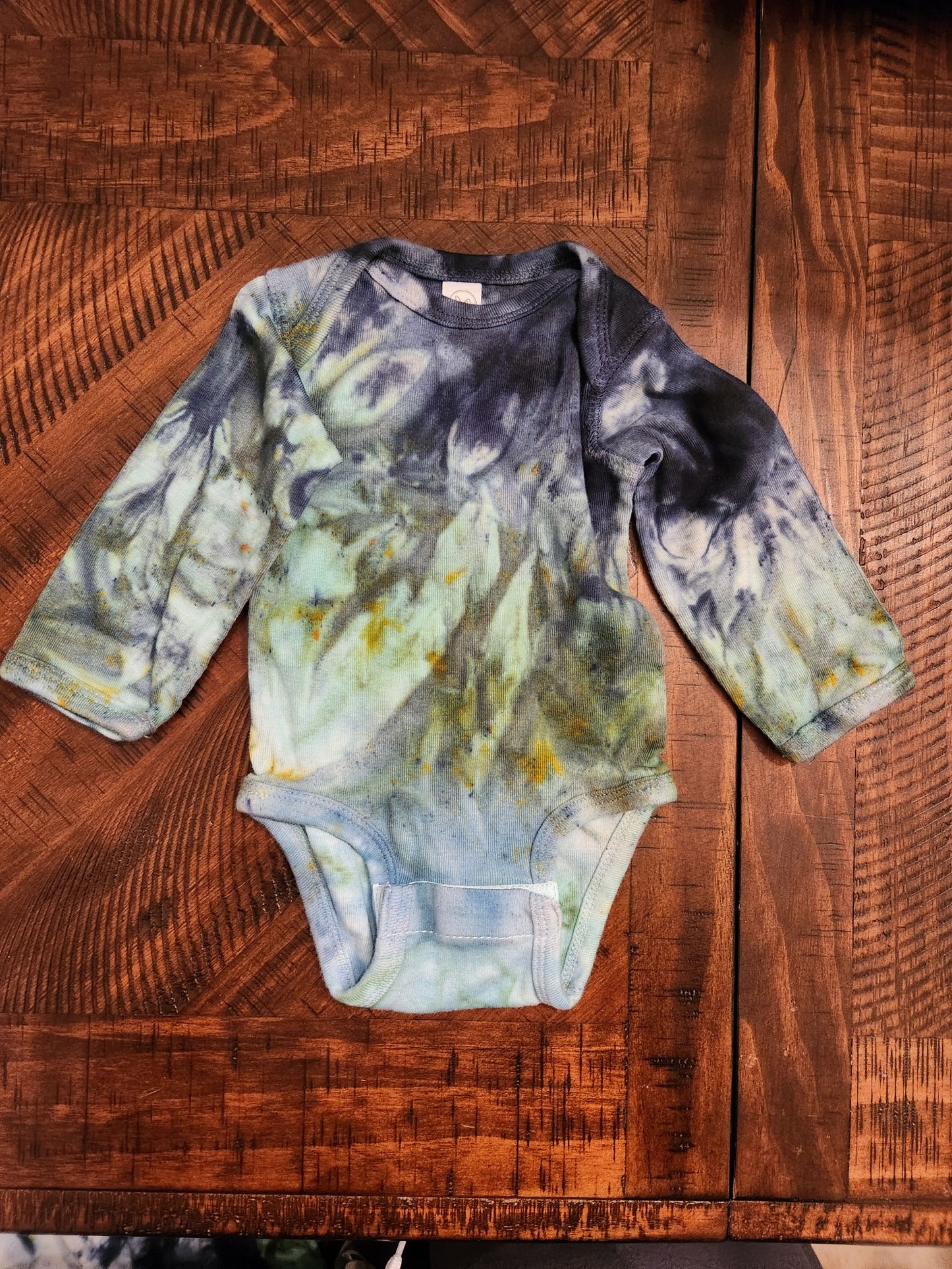 Unique Ice Dye Baby Onesies