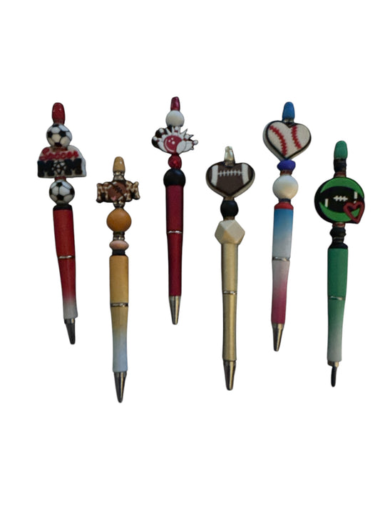 Sports Theme Focal Beaded Pens