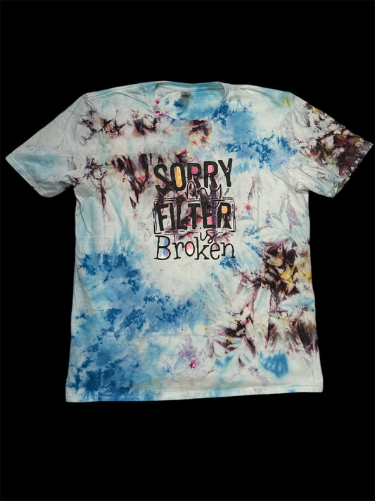 Ice Dye Short Sleeve T-Shirt-Filter Is Broken - Large