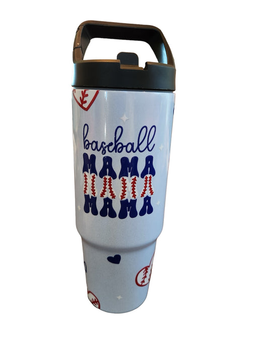 30oz Clipmate Hydro Bottle-Baseball Mama