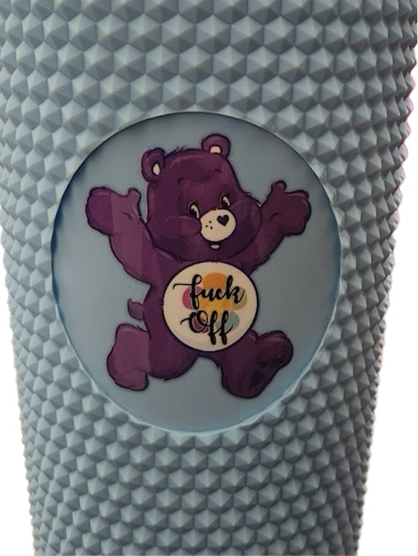 24oz Swear Bear Studded Tumbler