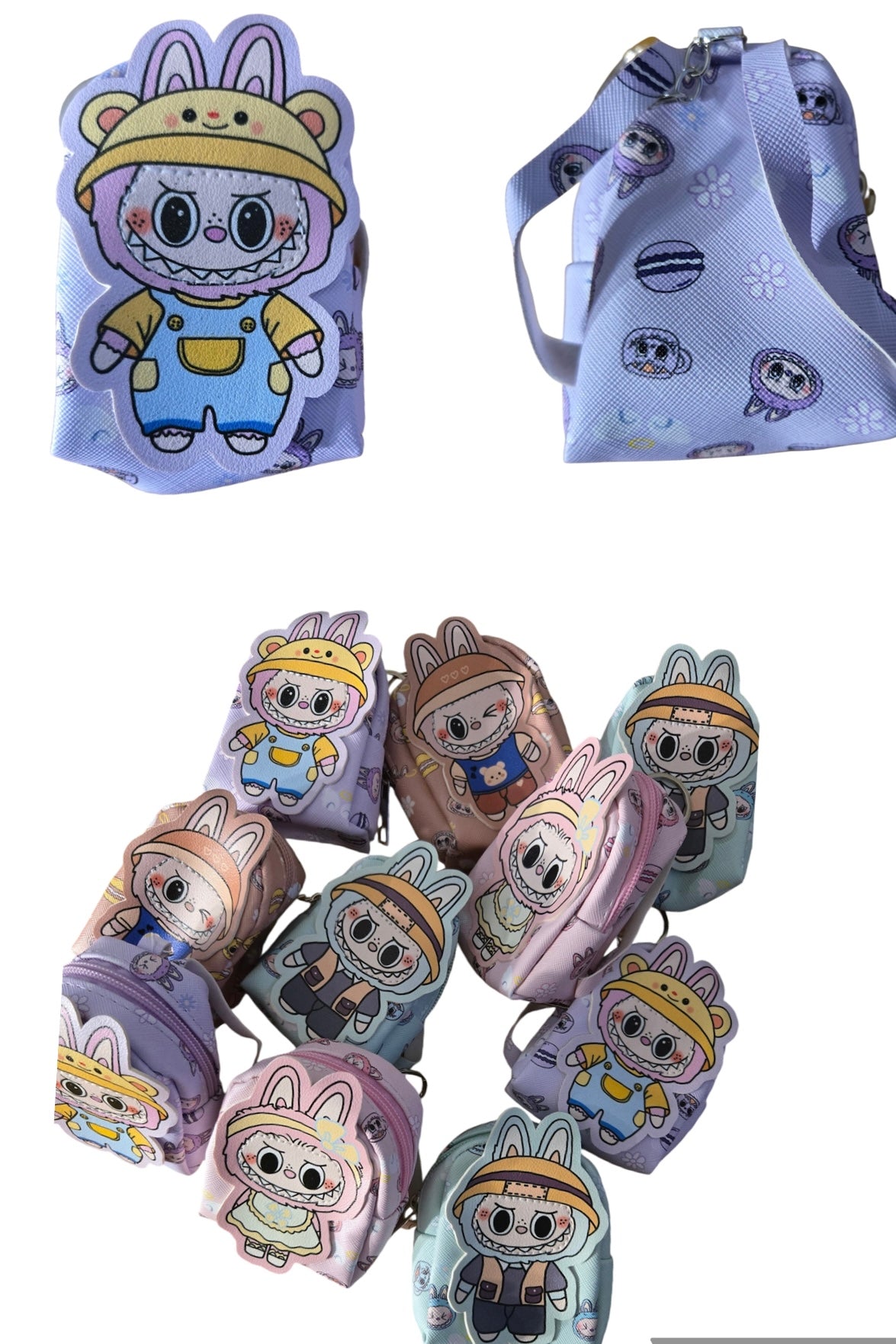 Labubu Inspired Keychain Backpacks