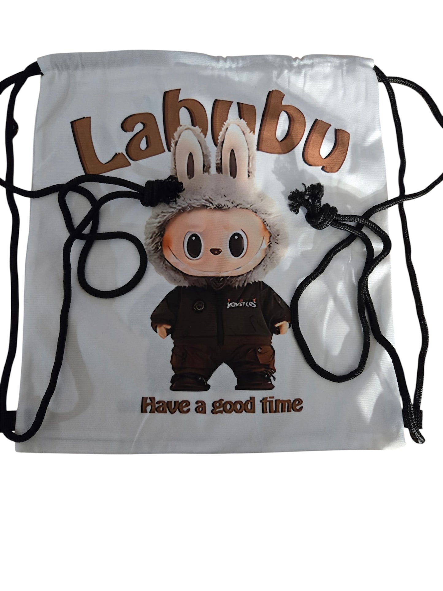 Labubu Inspired Drawstring Bag