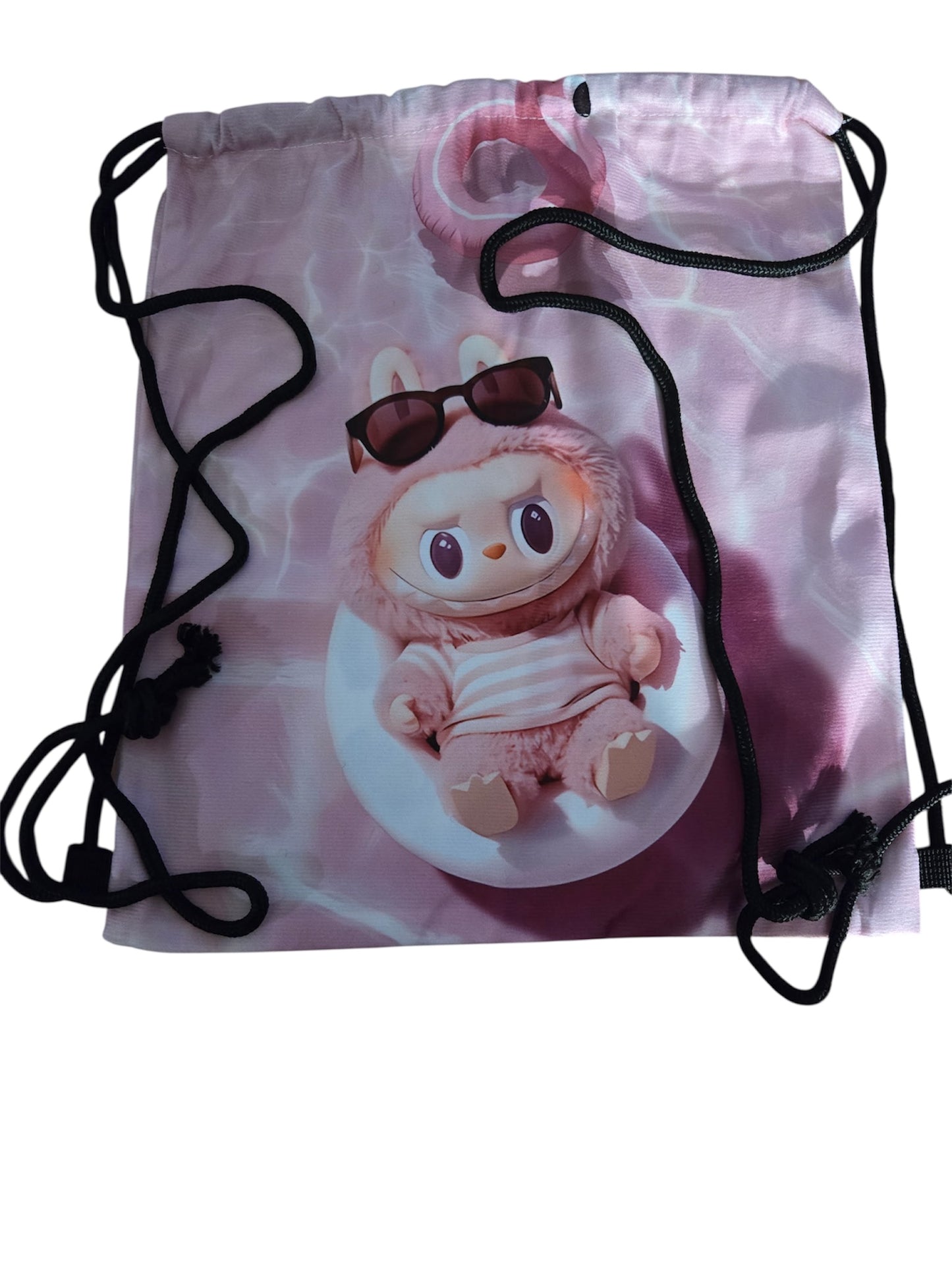 Labubu Inspired Drawstring Bag