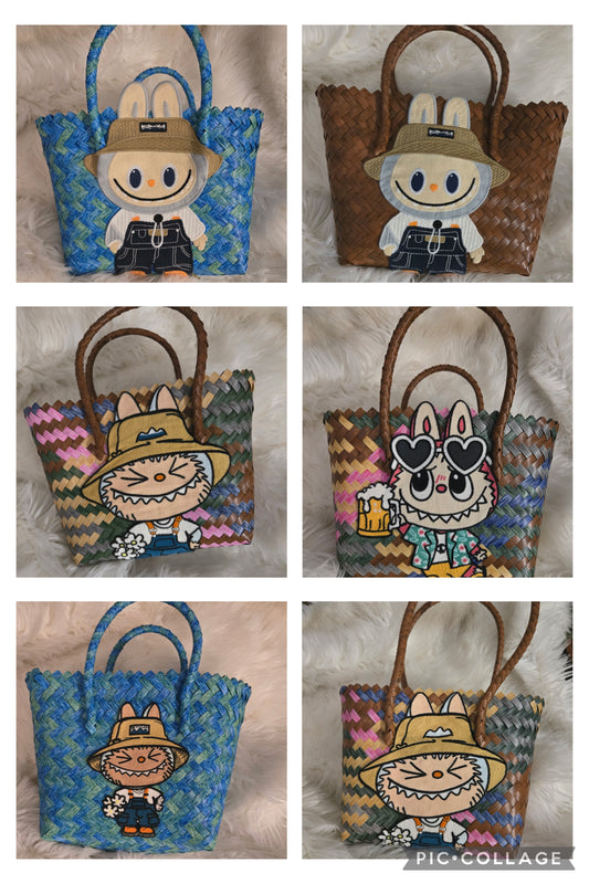Labubu Inspired Woven Arm Bag