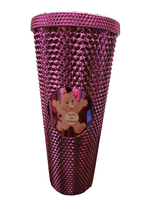 24oz Swear Bear Studded Tumbler