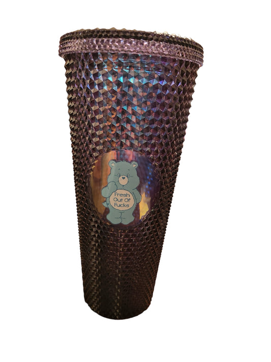 24oz Swear Bear Studded Tumbler