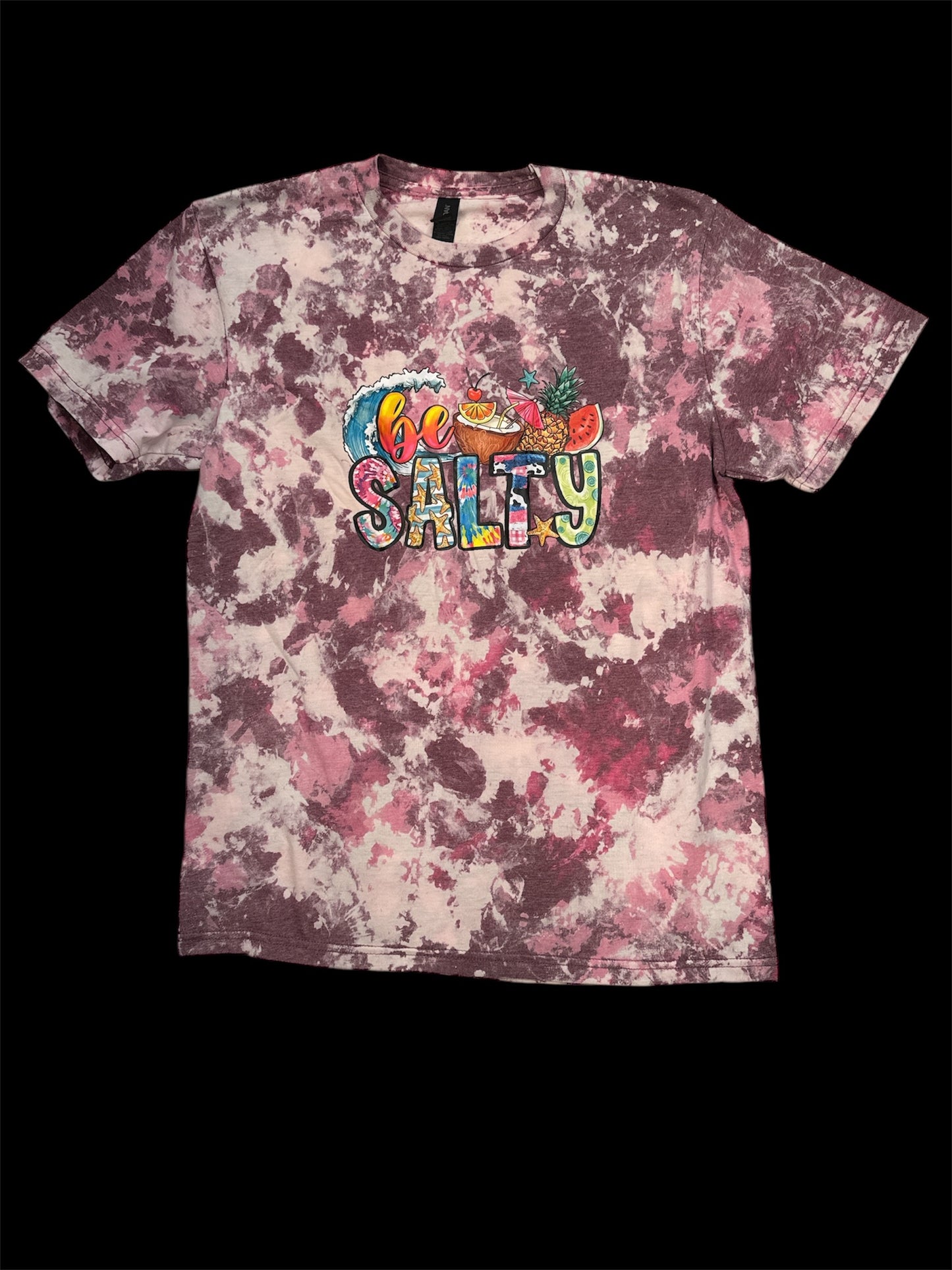 Reverse Dye Short Sleeve T-Shirt - Be Salty - Medium