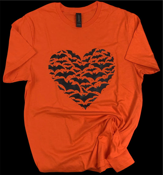 Short Sleeve Solid t-shirt T002 - Heart of Bats - Small