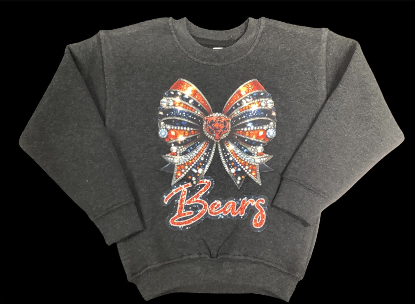 Youth Crewneck Sweatshirt - Bear Bow - 3T