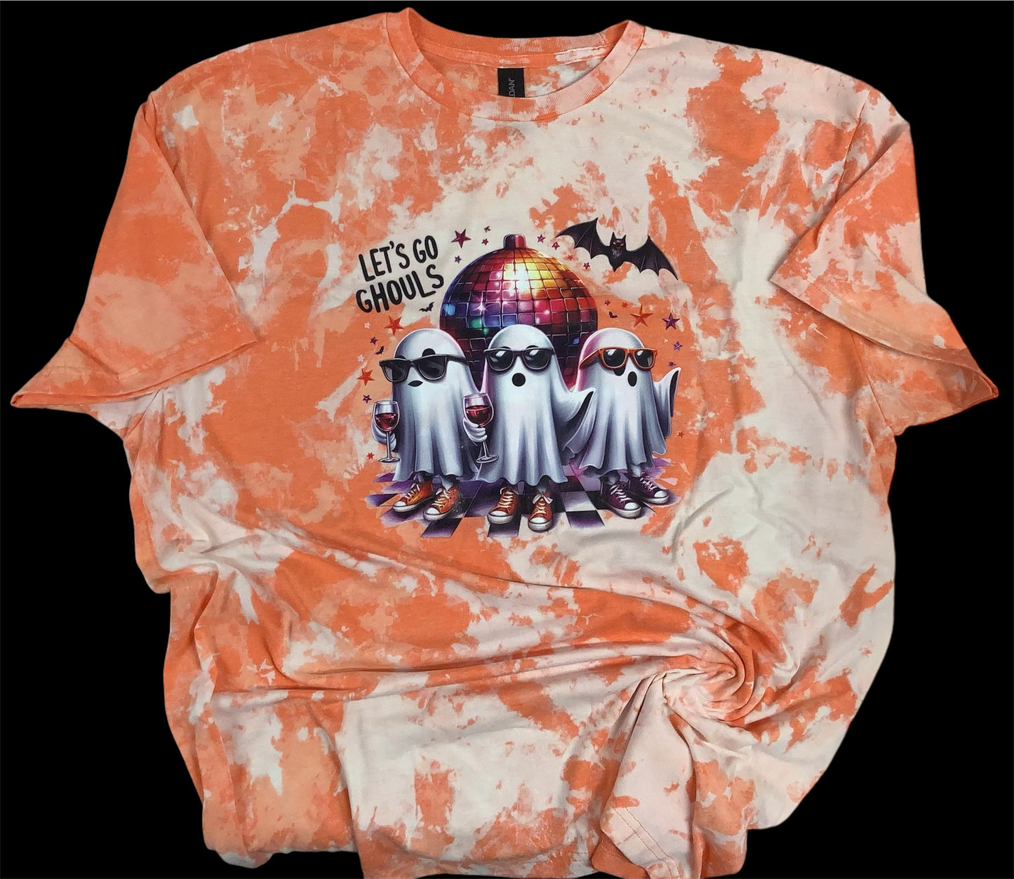 Reverse Dye Short Sleeve T-Shirt - Let’s Go Ghouls