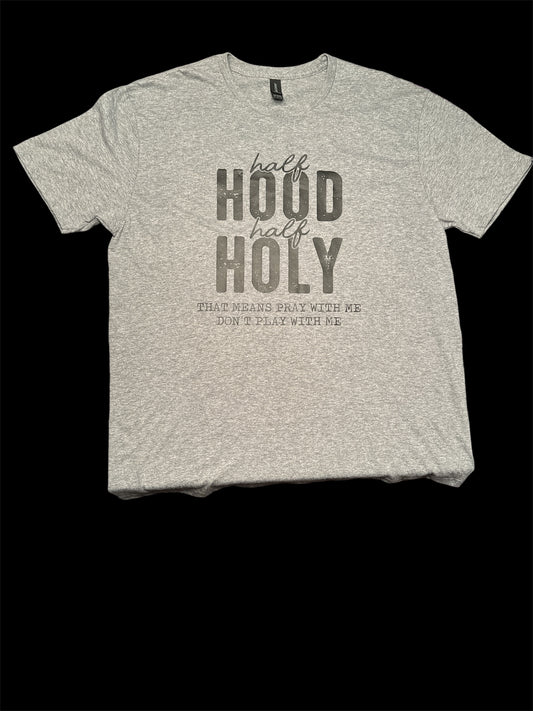 Short Sleeve Solid t-shirt T028 - Half Hood Half Holy - XL