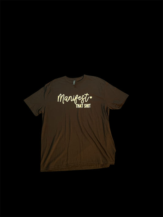 Short Sleeve Solid t-shirt T030 - Manifest That Shit - XL