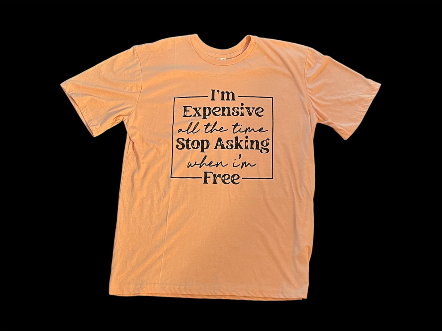 Short Sleeve Solid t-shirt T022 - I’m Expensive- Large