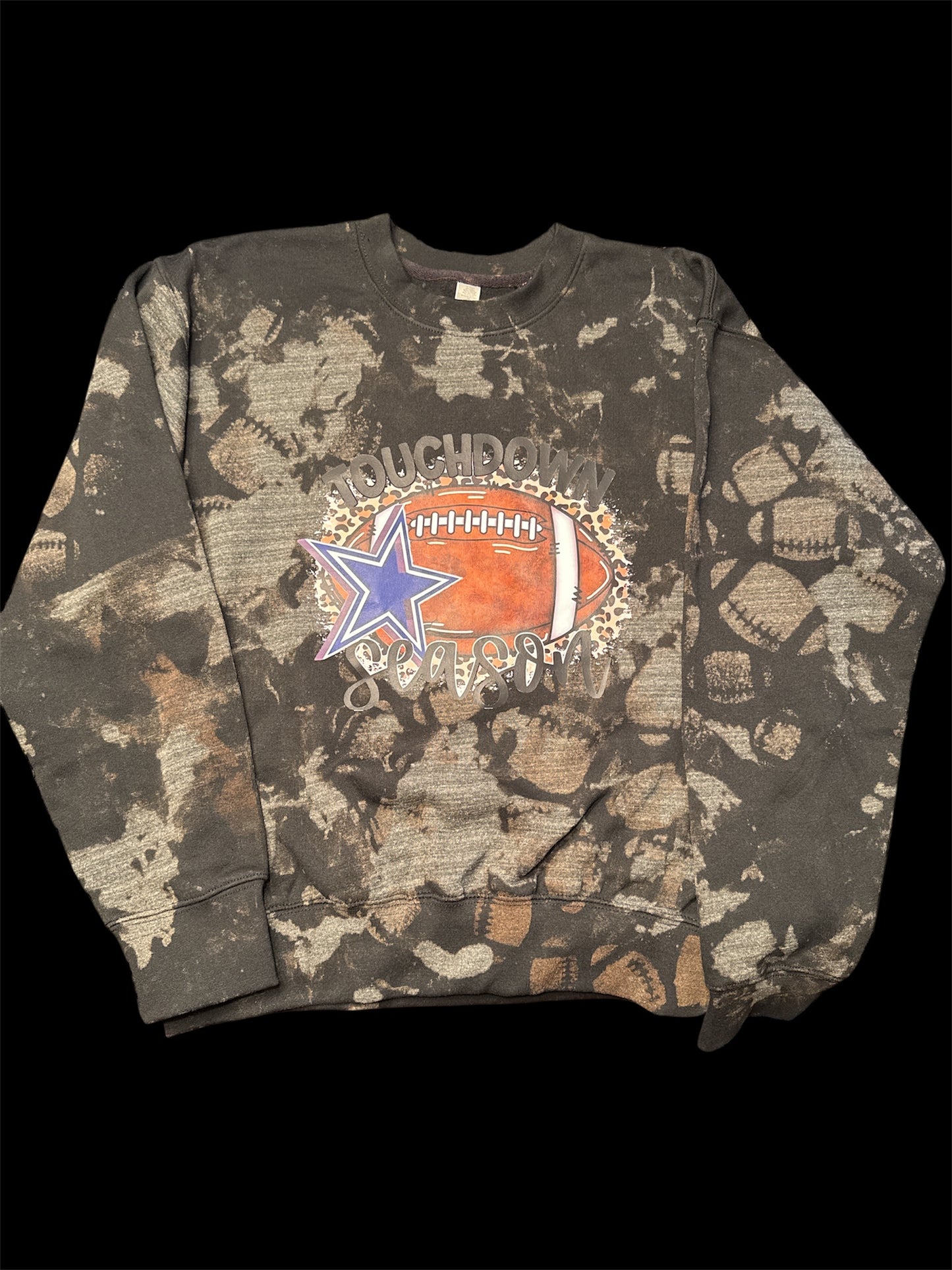 Reverse Dye Crewneck Sweatshirt - Touchdown Season Dal - Medium