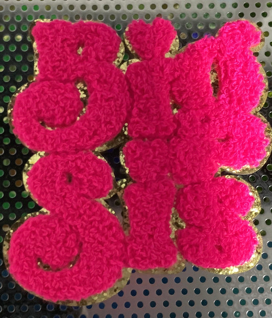 Pink Big Sis Chenille Patch