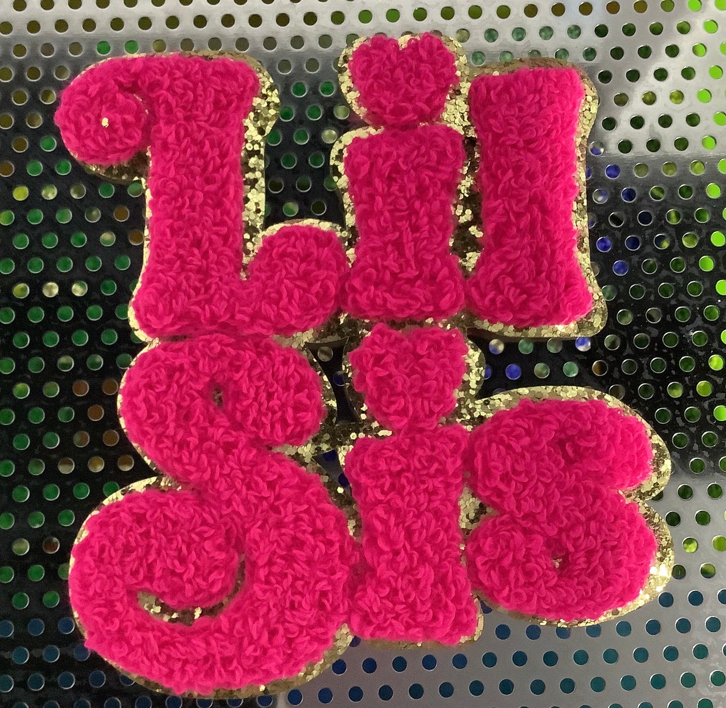 Pink Lil Sis Chenille Patch