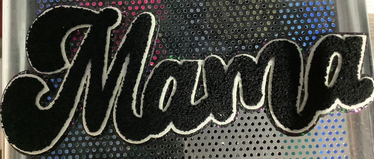 Black Mama Chenille Patch