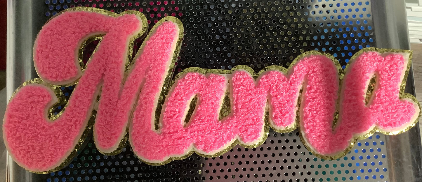 Pink Mama Chenille Patch