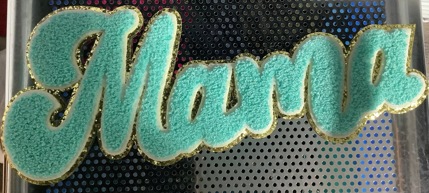 Blue Mama Chenille Patch