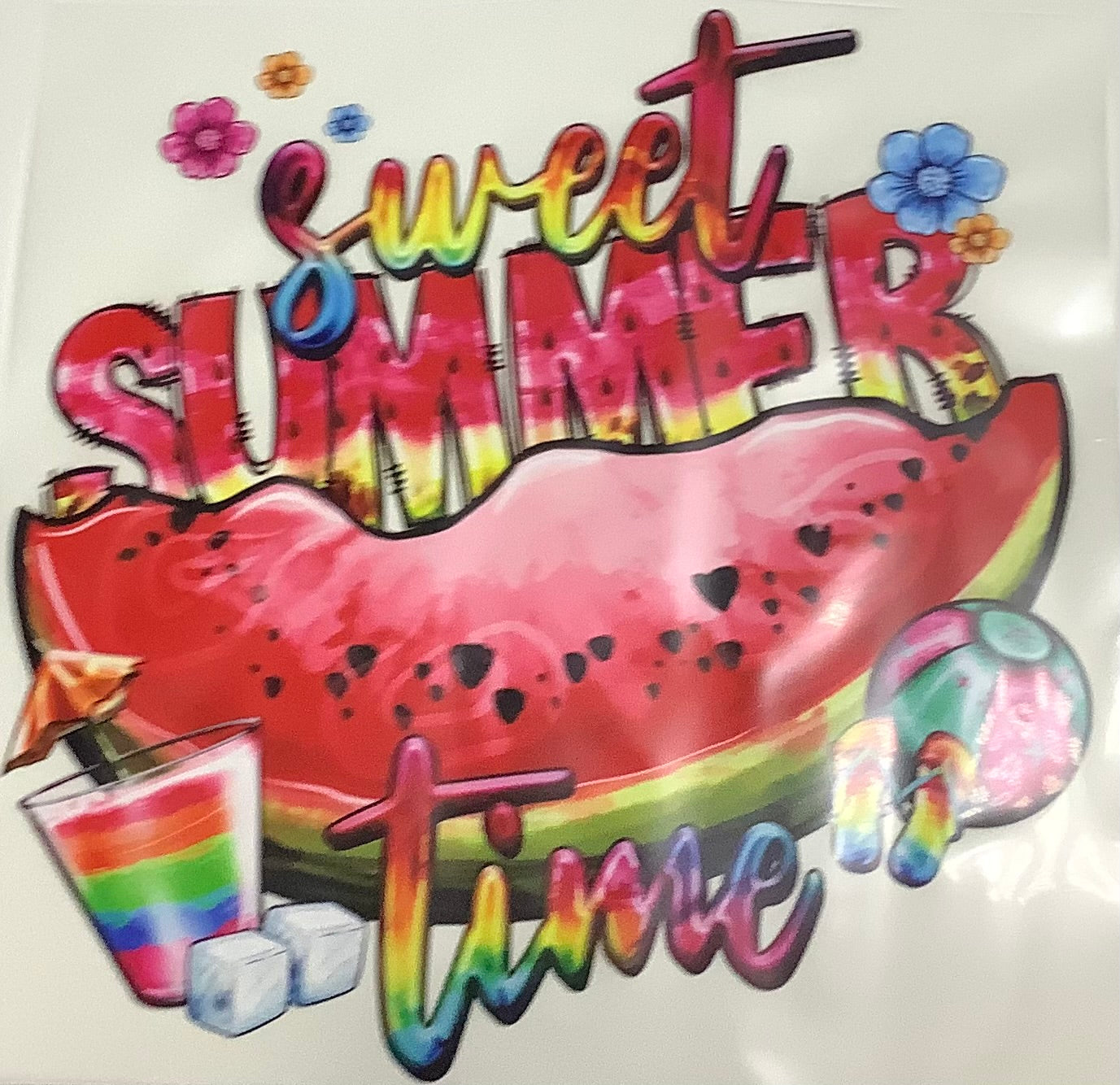 Colored Screen Print: Sweet Summer Time Watermelon