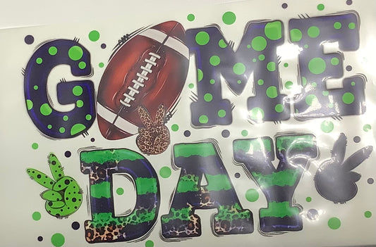 Colored Screen Print: Football Game Day