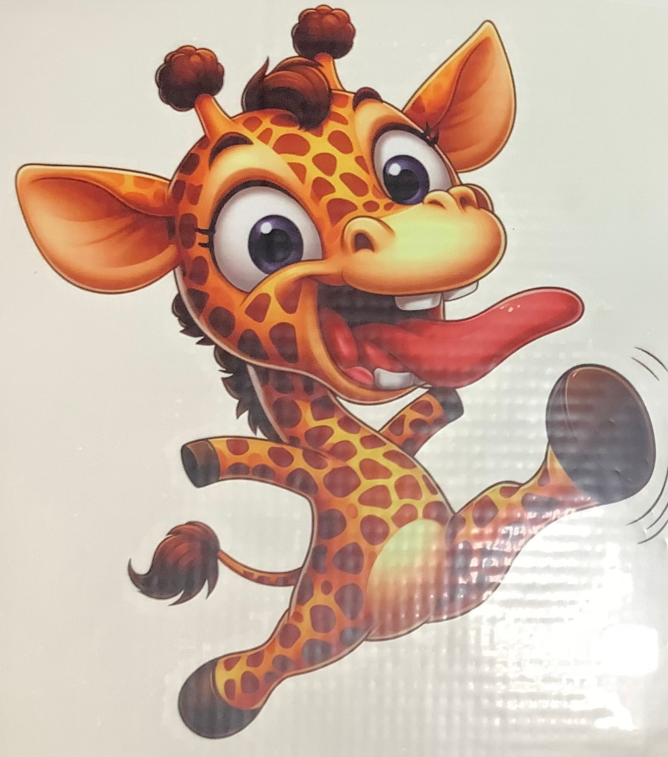 Colored Screen Print: Kid Giraffe